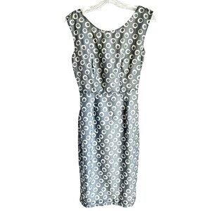 Corey Lynn Calter Gray White Geometric Print Sleeveless Dress Size 2